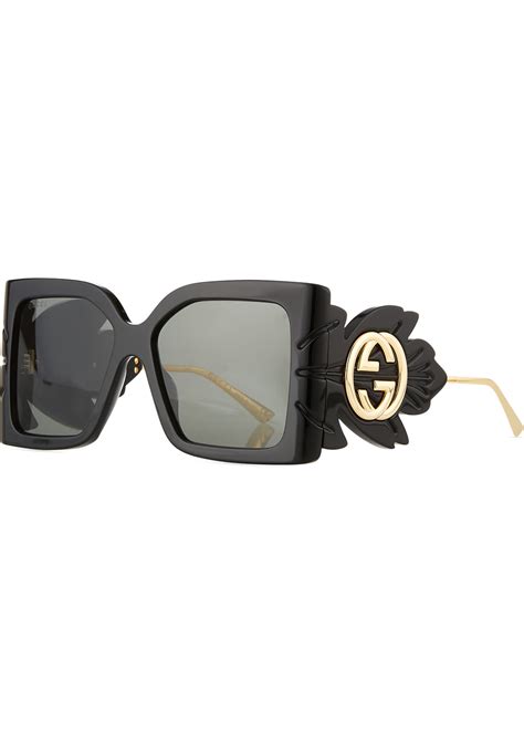 gucci gg oversized square acetate sunglasses|gucci square sunglasses unisex.